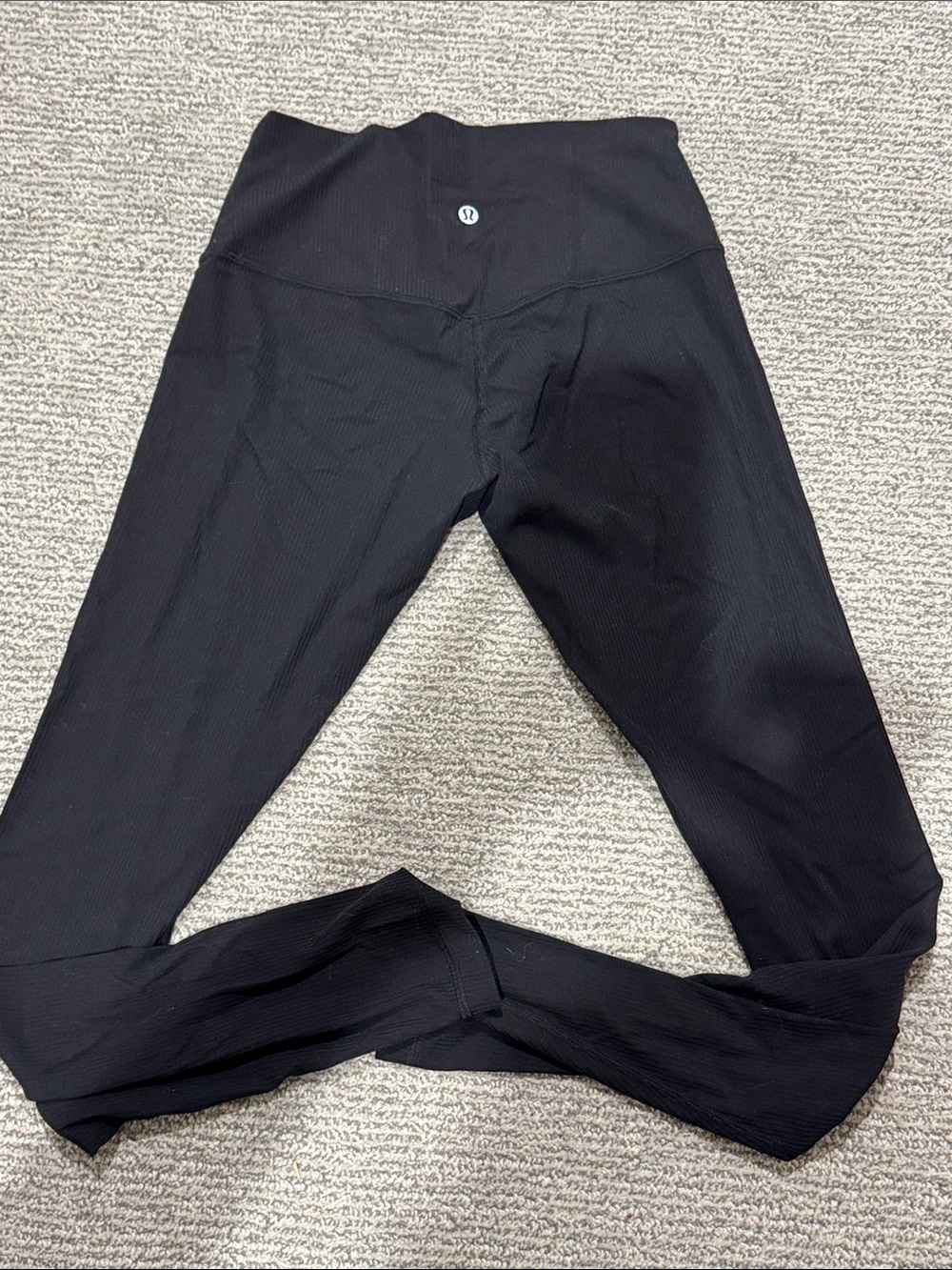 lululemon athletica Kids' Black High-Waist Ribbed Leggings